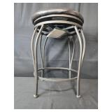 Linon Metal and Wood Counter Stool with Padded Seat