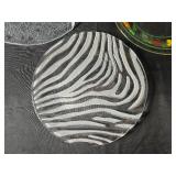 Set of Decorative Glass Plates with Assorted Designs