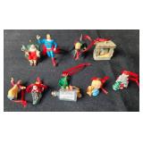 Set of Assorted Holiday and Pop Culture Miniature Ornaments