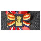 Collection of Vintage and Patriotic Brooches and Pins Holiday, Floral, and Angel Themes