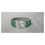 Collection of Fashion Bracelets Including Enamel, Cuff, and Rhinestone Styles
