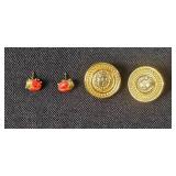 Vintage Costume Jewelry Lot Earrings Brooch Bracelet