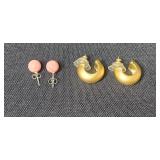 Vintage Costume Jewelry Lot Earrings Brooch Bracelet