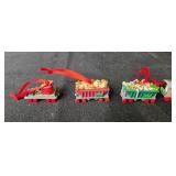 Set of Hallmark Miniature Christmas Train Ornaments Assorted Years
