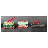 Set of Hallmark Miniature Christmas Train Ornaments Assorted Years
