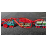 Set of Hallmark Miniature Christmas Train Ornaments Assorted Years