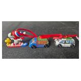 Set of Hallmark Peanuts Snoopy Miniature Christmas Ornaments with Cars