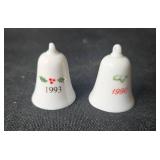 Hallmark Miniature Holiday Ornament Collection with Porcelain Bells