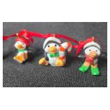 Set of Miniature Holiday and Themed Ornaments with Animals and Alice in Wonderland Figures