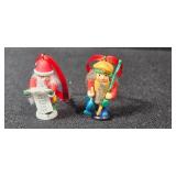 Collection of Vintage Christmas Ornaments Including Pewter Figures and Miniatures