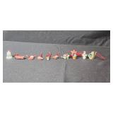 Set of Miniature Christmas Animal Ornaments