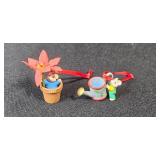 Set of Miniature Christmas Animal Ornaments