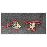 Set of Miniature Christmas Animal Ornaments