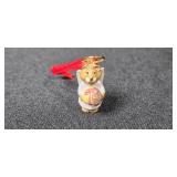 Set of Vintage Christmas Tree Ornaments Assorted Resin and Brass