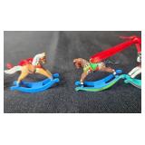 Lot of Hallmark Miniature Christmas Ornaments â Rocking Horses, Nutcracker, Mouse, Ballerina