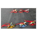 Set of Hallmark Rocking Horse Mini Christmas Ornaments 1989-1994