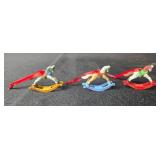 Set of Hallmark Rocking Horse Mini Christmas Ornaments 1989-1994