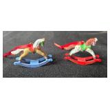 Set of Hallmark Rocking Horse Mini Christmas Ornaments 1989-1994