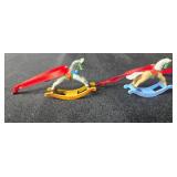 Set of Hallmark Rocking Horse Mini Christmas Ornaments 1989-1994