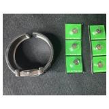 Winnci Quartz Cuff Wristwatch with Extra Button Cell Batteries