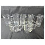 Set of Clear Glass Mugs and Tumblers
