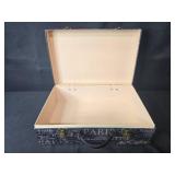 Paris-Themed Decorative Suitcase Storage Box with Handle