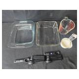 Kitchen Bakeware and Measuring Set with Glass Dishes and Measuring Tools