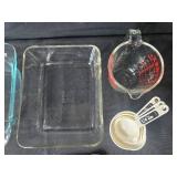 Kitchen Bakeware and Measuring Set with Glass Dishes and Measuring Tools