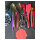 Large Kitchen Utensil and Gadget Collection with Scissors, Peelers, Spoons, and More