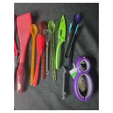 Large Kitchen Utensil and Gadget Collection with Scissors, Peelers, Spoons, and More