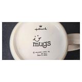 Glass Candy Jar, Hallmark Conversation Hearts Mug, and Textured Glass Dish Set
