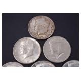1964 Kennedy Half Dollar Silver Coins Lot