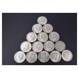 1964 Kennedy Half Dollar U.S. Silver Coins (Lot of 15)
