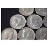 1964 Kennedy Half Dollar Coins - 90 Percent Silver - Lot of 15