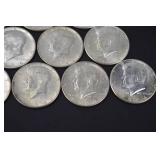 1964 Kennedy Half Dollar Coins - 90 Percent Silver - Lot of 15