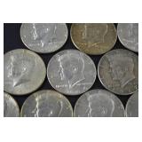 Lot of Kennedy Half Dollars, 1965-1969, 40 Silver Coins