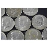 Lot of Kennedy Half Dollars, 1965-1969, 40 Silver Coins