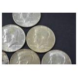 Group of 10 Kennedy Half Dollars 1966-1969