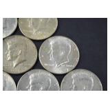 Group of 10 Kennedy Half Dollars 1966-1969