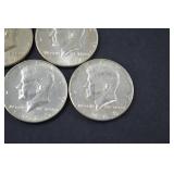 Group of 10 Kennedy Half Dollars 1966-1969