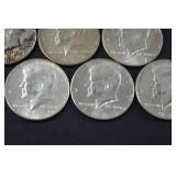 Group of 10 Kennedy Half Dollars 1966-1969