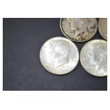 Group of 10 Kennedy Half Dollars 1966-1969