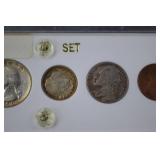 U.S. Coin Set with 1950 Franklin Half Dollar, Quarters, and More