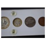 U.S. Coin Set with 1950 Franklin Half Dollar, Quarters, and More