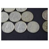 Group of Canadian and US Dimes, Mixed Years