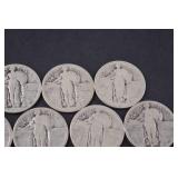 Standing Liberty Quarter Lot - Early 20th Century US Silver Coins