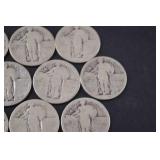 Standing Liberty Quarter Lot - Early 20th Century US Silver Coins