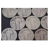 Standing Liberty Quarter Lot - Early 20th Century US Silver Coins