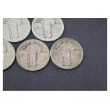 Standing Liberty Quarter Lot - Early 20th Century US Silver Coins