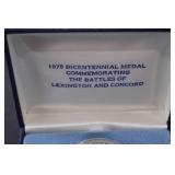 1975 Bicentennial Lexington-Concord Commemorative Medal in Case